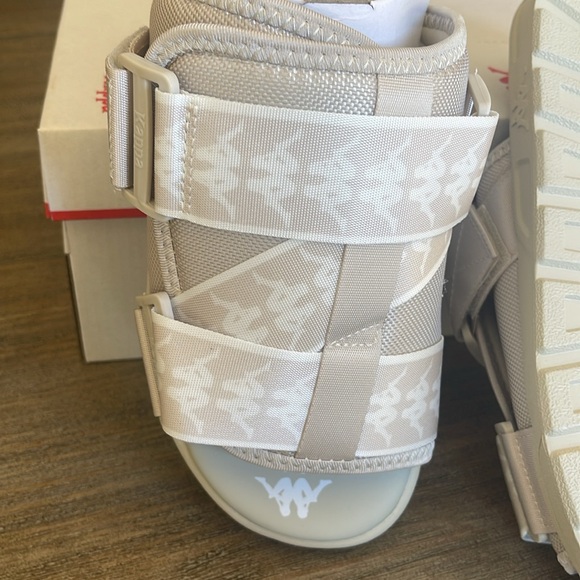 NIB KAPPA UNISEX 222 BANDA MITEL 1 CHUNKY SOLE SLIDES BEIGE OFFWHITE EU43 SIZE10 - Picture 3 of 13